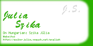 julia szika business card